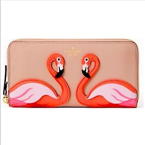 NWT- Kate Spade Flamingo ‘By The Pool’ Continental Wallet.
